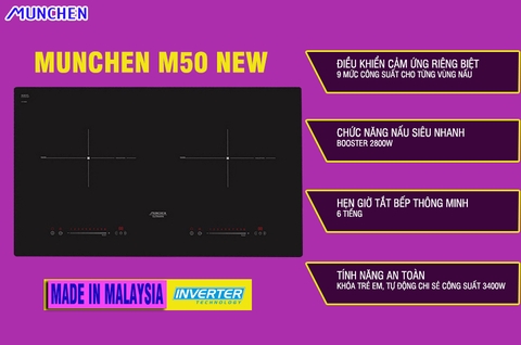 Trải nghiệm và đánh giá bếp từ Munchen M50 New: Mẫu bếp từ đôi giá rẻ nhất của Munchen