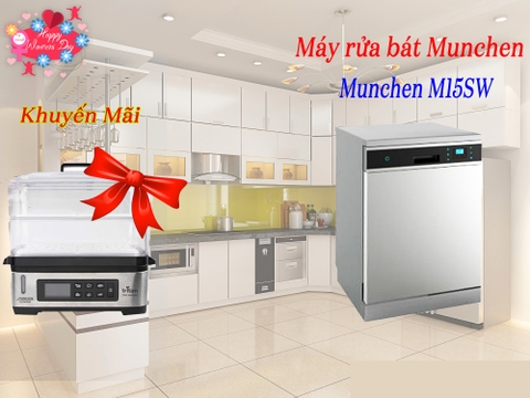 Ưu đãi hiếm có: Máy rửa bát Munchen M15SW giảm giá nhân ngày 8/3