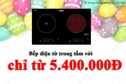 Bếp điện từ trong tầm với giá chỉ 5.400.000Đ