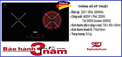 Bếp điện từ Chefs có những model nào nhập khẩu từ Đức
