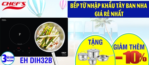 Bếp từ Chefs EH DIH32B: bếp nhập khẩu Tây Ban Nha giá 8 triệu đồng