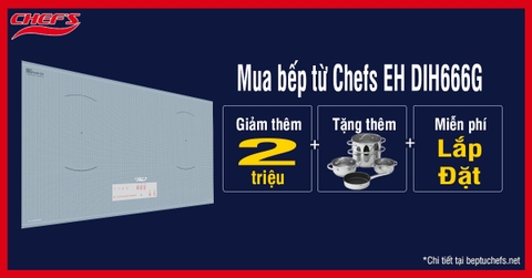 Đánh giá chi tiết bếp từ Chefs EH DIH666G : có ổn định lâu dài để mua