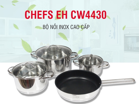 [Review] bộ nồi Chefs 4 chiếc được tặng kèm khi mua bếp Chefs