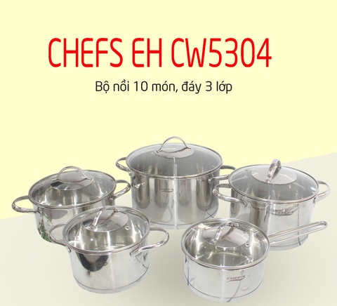 Bộ nồi CW5304 được tặng kèm khi mua bếp Chefs DIH888 có gì đặc biệt?