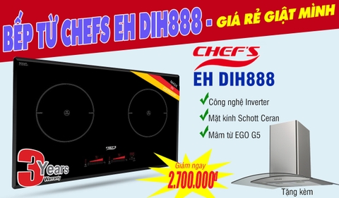 Lạnh 16oC giảm trực 16% trên bếp từ Chefs EH DIH888