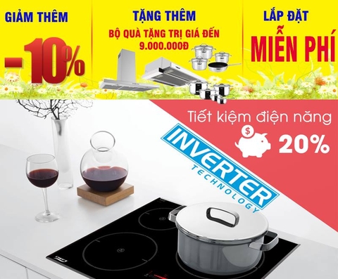 2 chiếc bếp từ Inverter của hãng Chefs đang khuyến mãi tặng quà đến 9 triệu