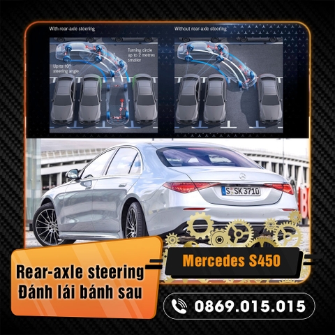 Tính năng đánh lái bánh sau Rear-axle steering Mercedes MAYBACH S450
