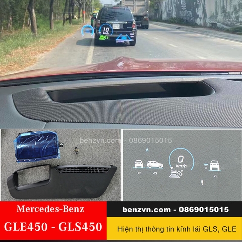 HUD GLS450 nâng cấp head up display hiển thị thông tin kính lái