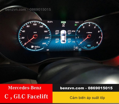 Cảm biến áp suất lốp chính hãng cho Mercedes-Benz C, GLC facelift