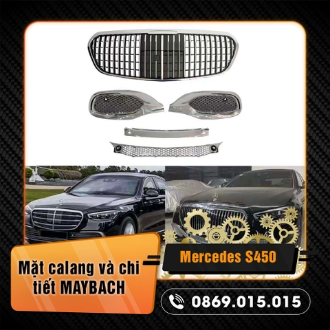 Mặt calang MAYBACH và chi tiết cản trước cho S450 đời mới