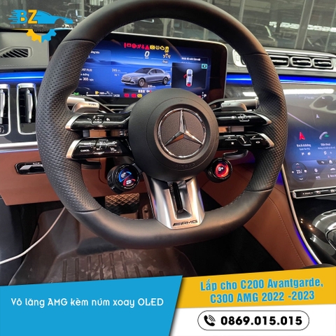 Núm xoay OLED kèm vô lăng AMG cho xe Mercedes C class 2022-2023