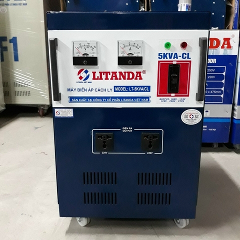 Biến Áp Cách Ly 5KVA 1 Pha LiTanda Chính Hãng Chống Giật An Toàn