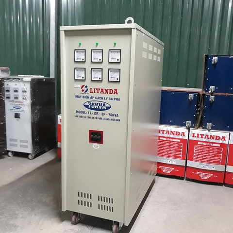 Biến Áp Cách Ly 75KVA 3 Pha Lioa Litanda 75KW 400V 380V 220V Dây Đồng