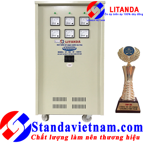 Máy Biến Áp 100KVA 3 Pha Litanda NEW 2020 Dây Đồng 100% Giá Bao Nhiêu