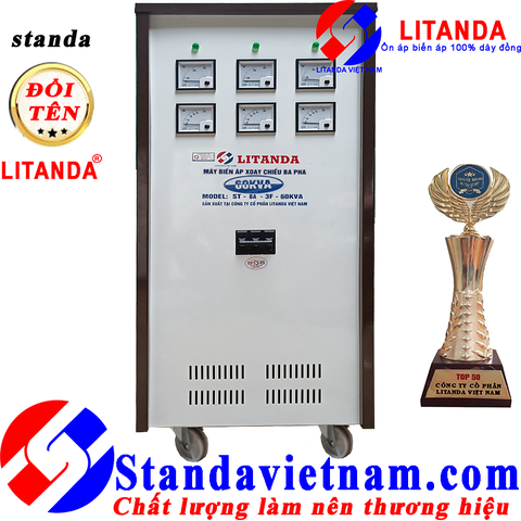 Máy Biến Áp 60KVA 3 Pha Litanda Dây Đồng Đổi Nguồn 380V Xuống 220/200V