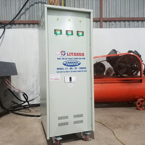 Ổn Áp 100KVA 3 Pha Litanda Lioa 100KW Đời Mới Đồng Hồ LED Chính Hãng