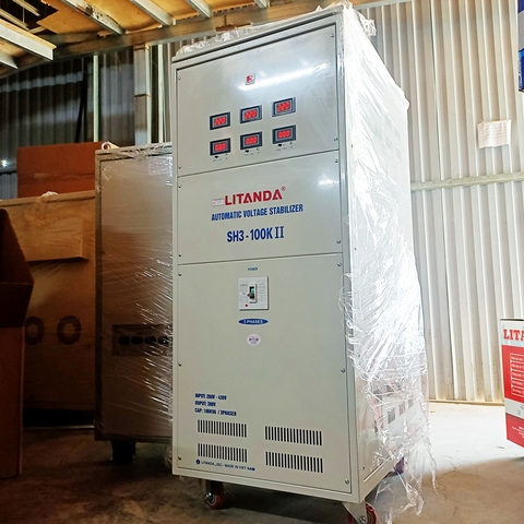 Ổn Áp 3 Pha 100KVA NEW Litanda SH3-100K II Dải 260V-430V Dây Đồng