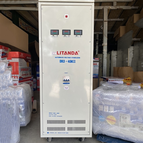 Ổn Áp 3 Pha 45KVA NEW Litanda DR3-45K II Dải 160V-430V Giá Bao Nhiêu