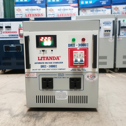 Ổn Áp 3KVA 1 Pha Dải 50V~250V LiTanda Lioa DRII-3000 II Chính Hãng