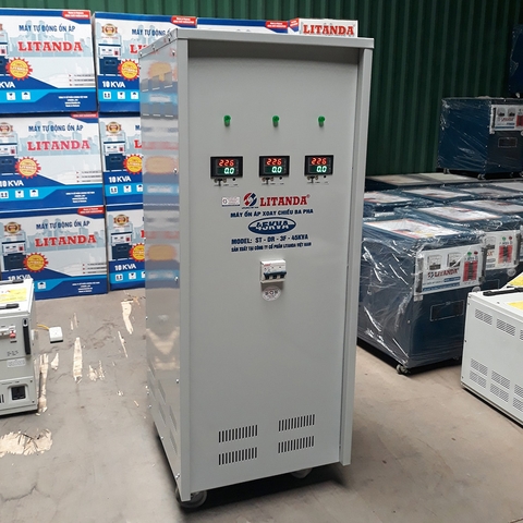 Ổn áp 45KVA 3 pha Litanda Dải 260V-430V Đồng Hồ Điện Tử Chính Hãng