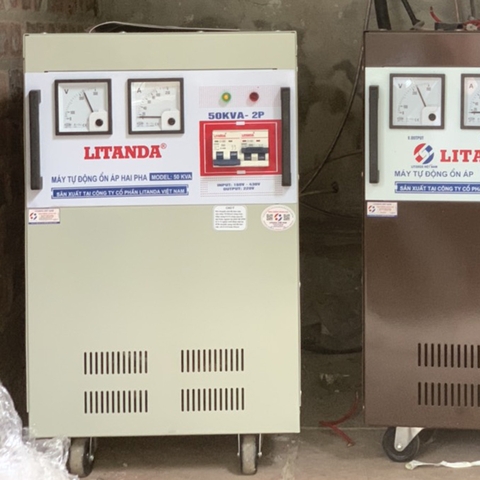 Ổn Áp 50KVA 2 Pha Lửa NEW 2022 Dây Đồng Chính Hãng Chạy Êm Tiết Kiệm