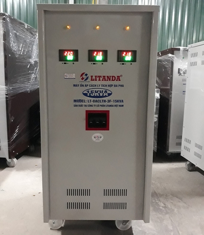 Ổn Áp Cách Ly 15KVA 3 Pha Litanda Dây Đồng Chống Giật Ổn Định Điện