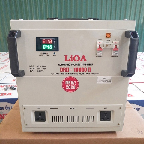 Ổn Áp Lioa 1 Pha SH-10000 II Dải 150V-250V Đời Mới 100% Dây Đồng