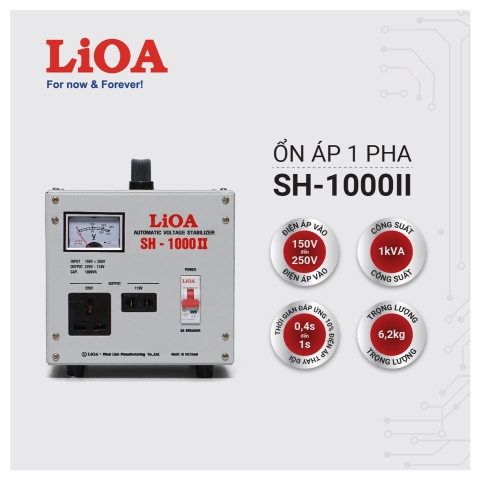 Ổn Áp Lioa 1KVA Giá Bao Nhiêu Tiền? Lioa SH-1000 DRI-1000 DRII-1000 II