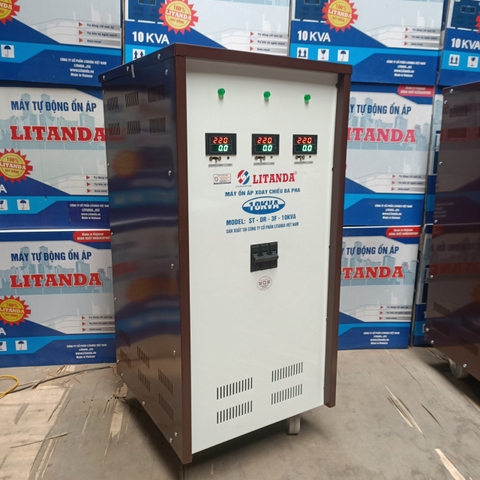 Ổn Áp Lioa 3 Pha 10KVA Dải 260V-430V Dây Đồng 100% Đời Mới Nhất 2023