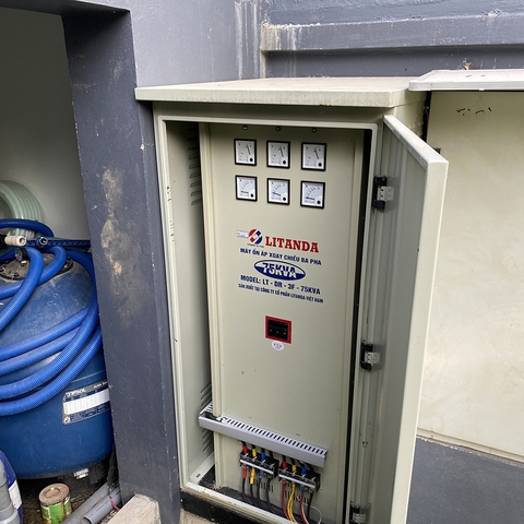 Ổn Áp Lioa 3 Pha 75KVA Litanda 75KW Dải 260V Lắp Tại Yên Mỹ, Hưng Yên