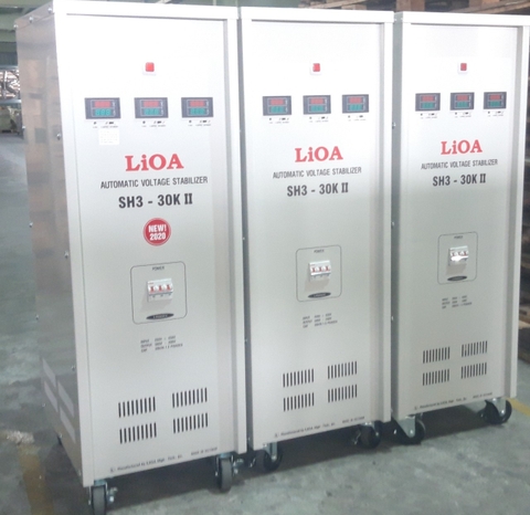 Ổn Áp Lioa 30KVA 3 Pha Dải 260V~430V Đèn Led Điện Tử Thế Hệ Mới 2023