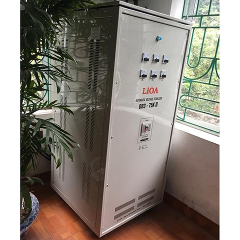 ỔN ÁP LIOA 75KVA 3 PHA 75KW DR3-75K II INPUT 160V-430V OUTPUT 380V 3F