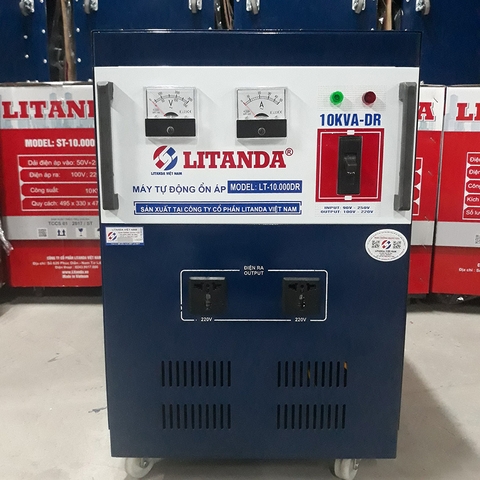 Ổn Áp Litanda 10KVA DR Dải 90V-250V Dây Đồng Chính Hãng Bảo Hành 4 Năm