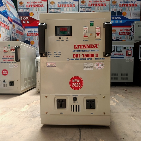 Ổn Áp Litanda 15KVA Dải 90V~250V Đèn Led Điện Tử Thế Hệ Mới 2023