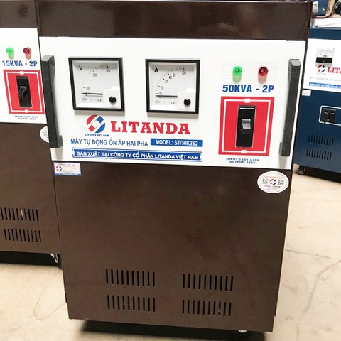 Ổn Áp Litanda 2 Pha Lửa 50KVA 50KW Dây Đồng Sản Xuất Theo Đơn Đặt Hàng