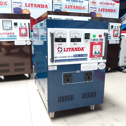 Ổn Áp Litanda 7,5KVA Dải 50V 7,5KW Thế Hệ Mới 2020 Dây Đồng Chính hãng