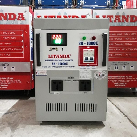 Ổn Áp LiTanda SH-10000II Dải 150V-250V Thế Hệ Mới 2023