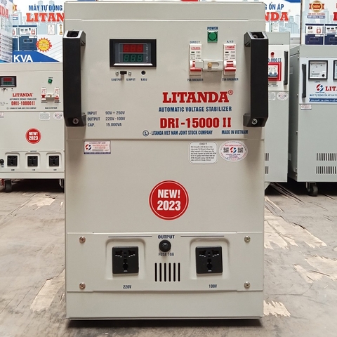 Ổn Áp Standard 15KVA Dải 90V-250V 100% Dây Đồng Thế Hệ Mới 2023