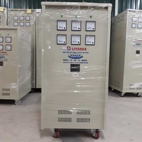 Ổn Áp Litanda 60KVA 3 Pha Dải 160V-430V 60KW Dây Đồng 100% Nhập Khẩu