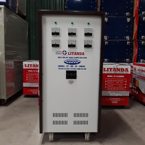 Ổn Áp Litanda 20KVA 3 Pha Dải 160V-430V Dây Đồng Điện Ra 380/220/200V