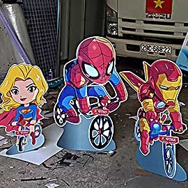 Siêu anh hùng Marvel, Elsa... standee hình người cho thiếu nhi 1-6