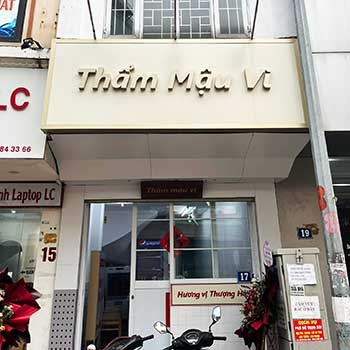 Biển chữ nổi alu màu be cho cửa hàng đồ ăn Trung Quốc