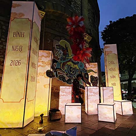 Booth check in Tết 2026