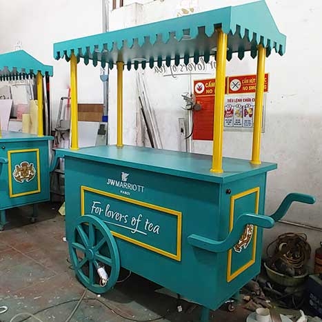 Booth mô hình xe đẩy bán hàng