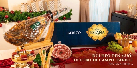 ĐÙI HEO MUỐI 5KG DE CEBO IBÉRICO CAMPO IBÉRICA 50% RAZA IBÉRICA