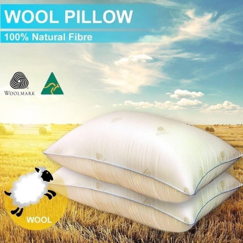 GỐI LÔNG CỪU TỰ NHIÊN WOOLCOMFORT - Made in Australia