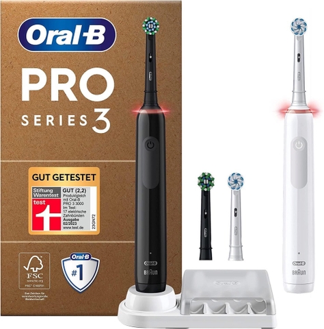 SET 2 BÀN CHẢI ĐIỆN CAO CẤP THẾ HỆ MỚI ORAL-B PRO SERIES3