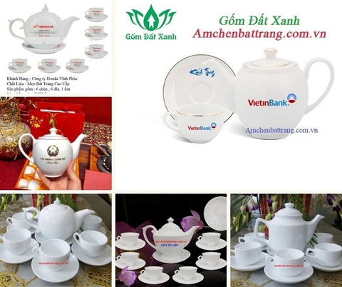 Báo giá ấm chén in logo mới nhất và các chi phí ảnh hưởng đến giá in logo ấm chén