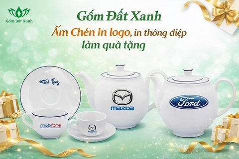 Vì sao ấm chén Bát Tràng in logo luôn được ưu ái trong các dịp tri ân và sự kiện doanh nghiệp