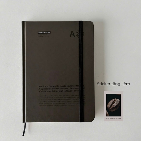 Sổ tay A5 kẻ ngang 130gsm Crabit Coffee Beans - Arabica